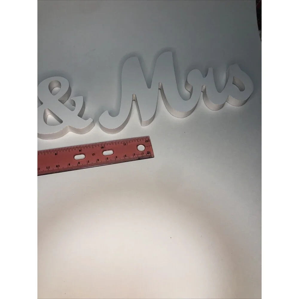 Wedding Sign Mrs & Mrs White Wooden Wedding Decor Reception Table Sign